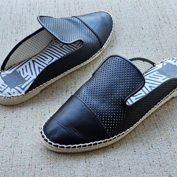 Dolce Vita Women Sandal Backless Flat Shoes Black Leather Upper Size 10 - Picture 5 of 11